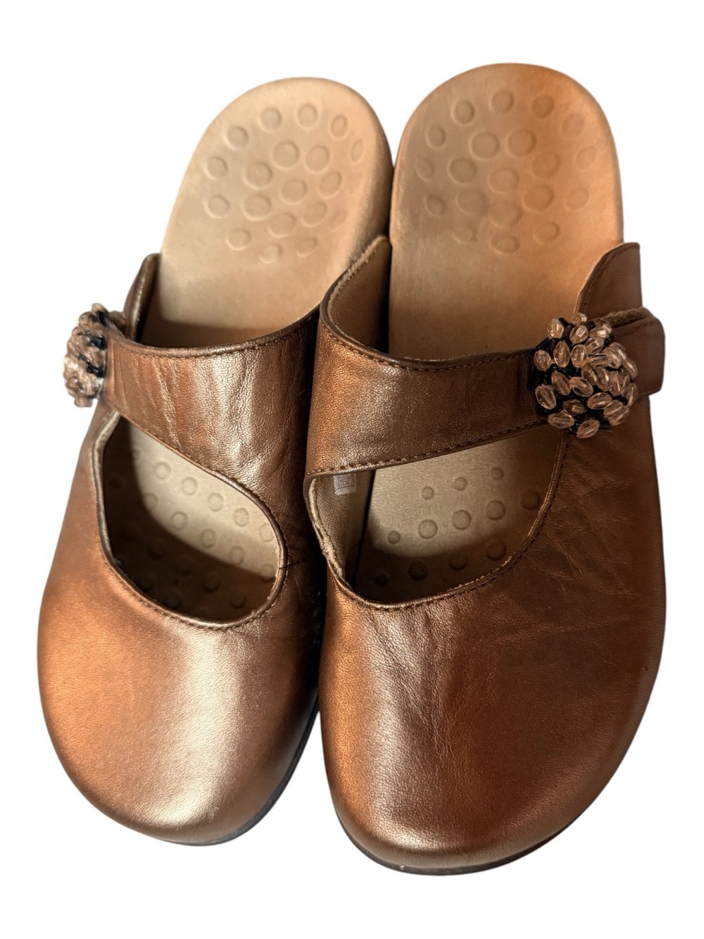 Vionic supportive bronze adjustable slip on metallic eclectic grandpa leather 6
